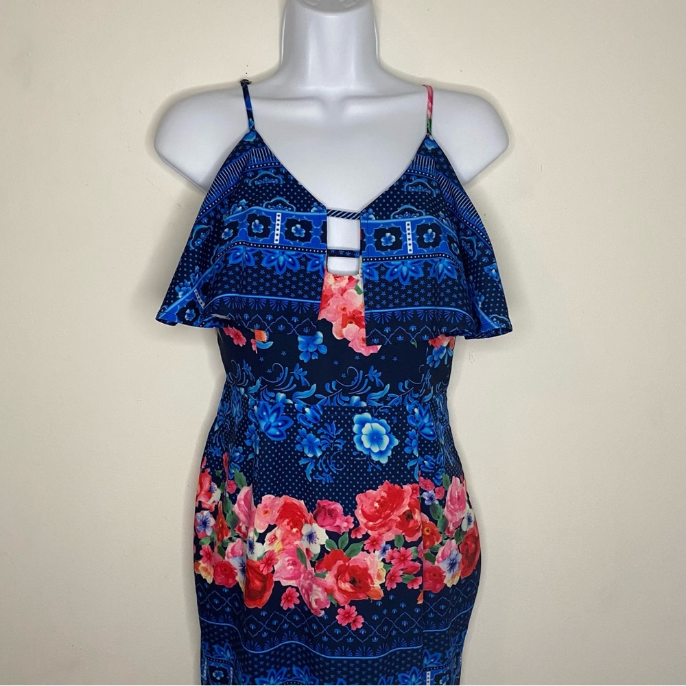 Luxmi floral blue dress size medium